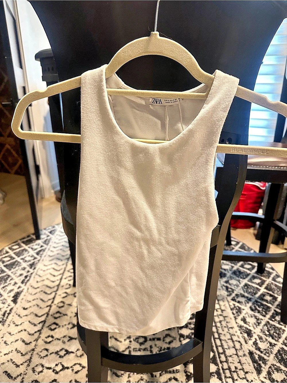 Zara White Sleeveless Tank Top Like New